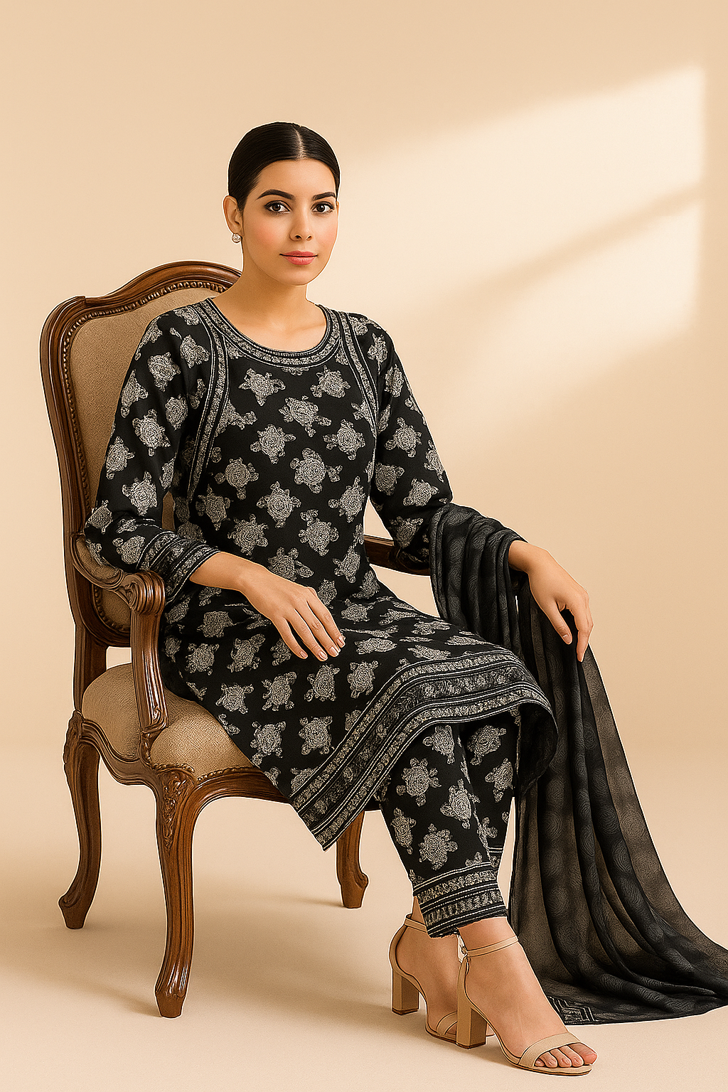 3 PIECE - EMBROIDERED LAWN SUIT