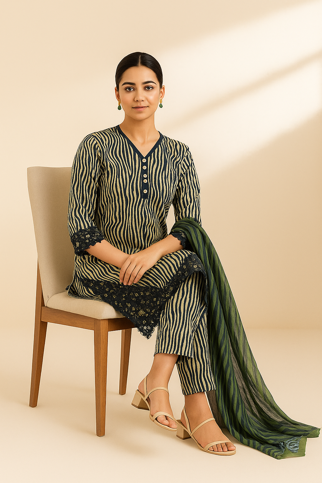 3 PIECE - EMBROIDERED LAWN SUIT