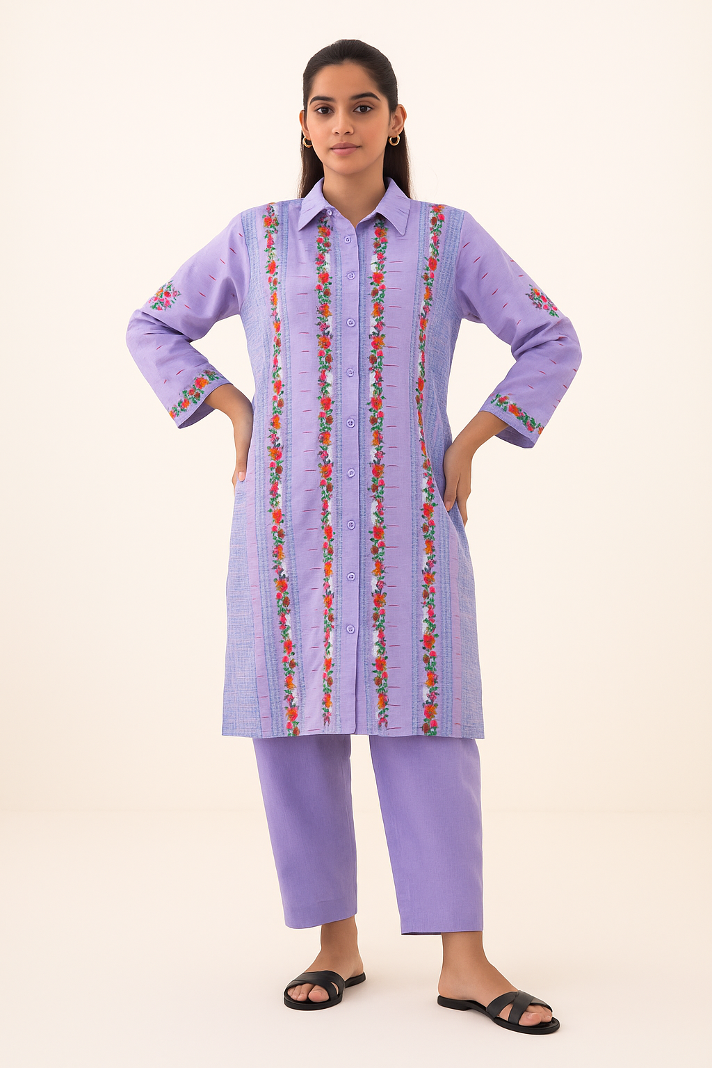 2 PIECE - EMBROIDERED LAWN SUIT