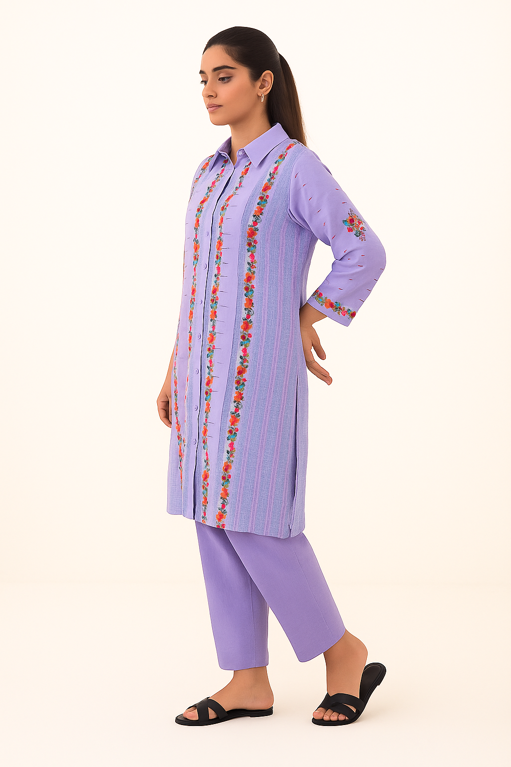 2 PIECE - EMBROIDERED LAWN SUIT