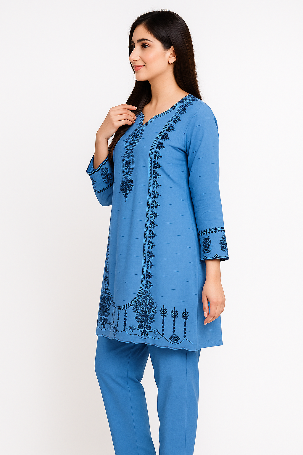 2 PIECE - EMBROIDERED LAWN SUIT