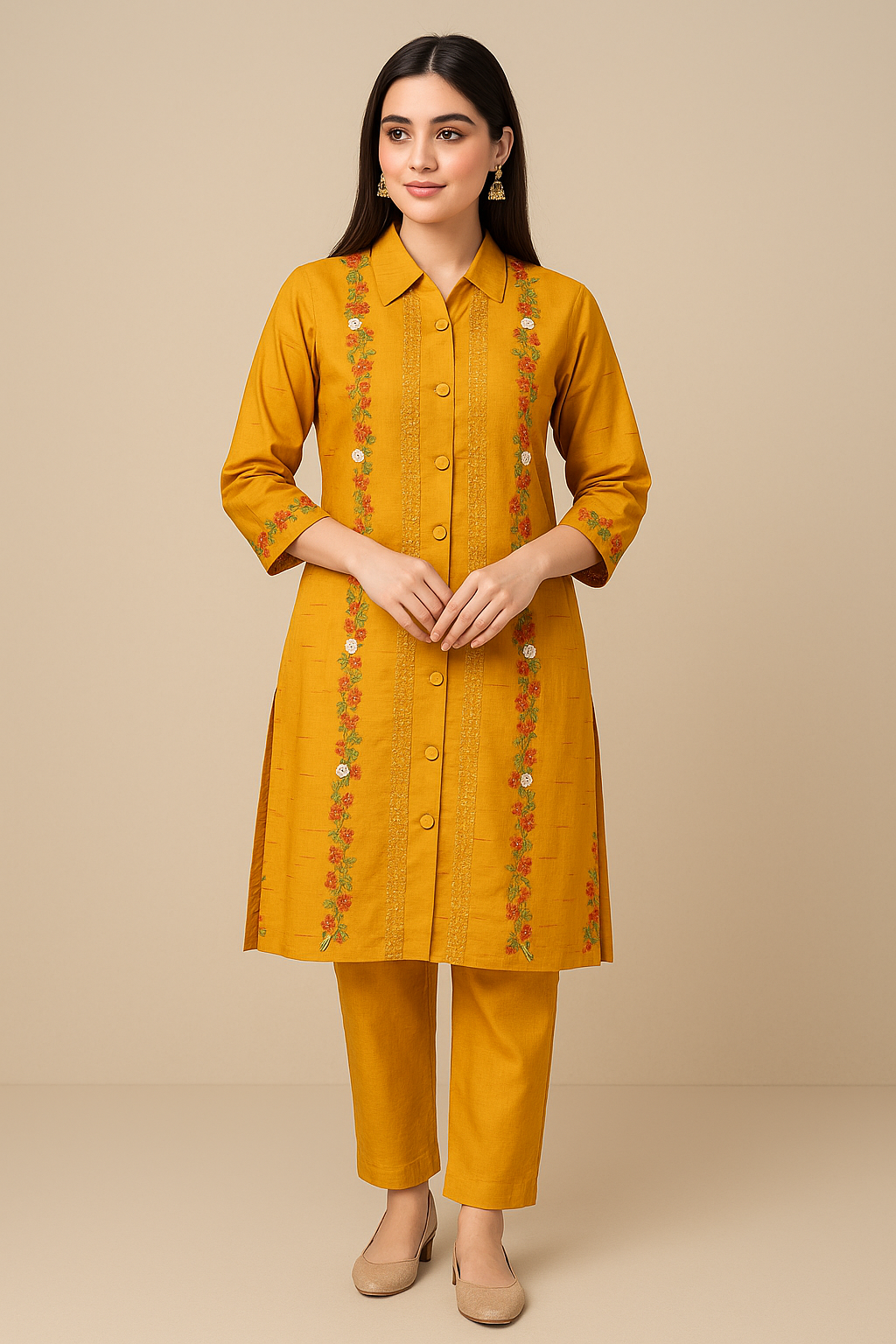 2 PIECE - EMBROIDERED LAWN SUIT