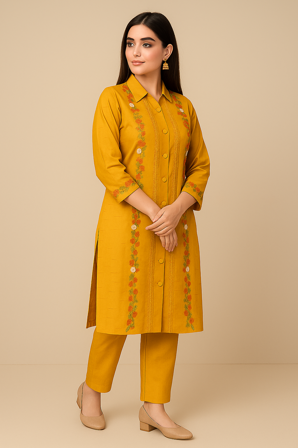 2 PIECE - EMBROIDERED LAWN SUIT