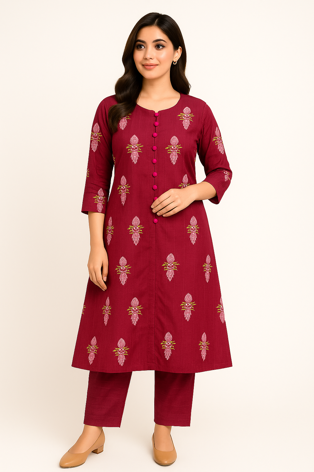 2 PIECE - EMBROIDERED LAWN SUIT