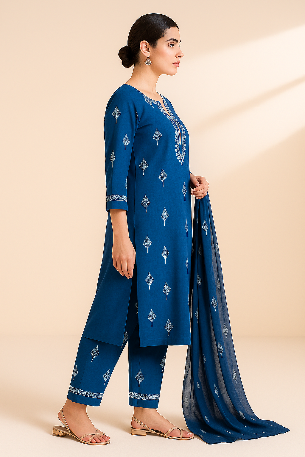 3 PIECE - EMBROIDERED LAWN SUIT