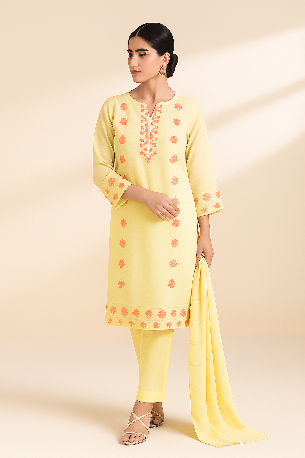 3 PIECE - EMBROIDERED LAWN SUIT