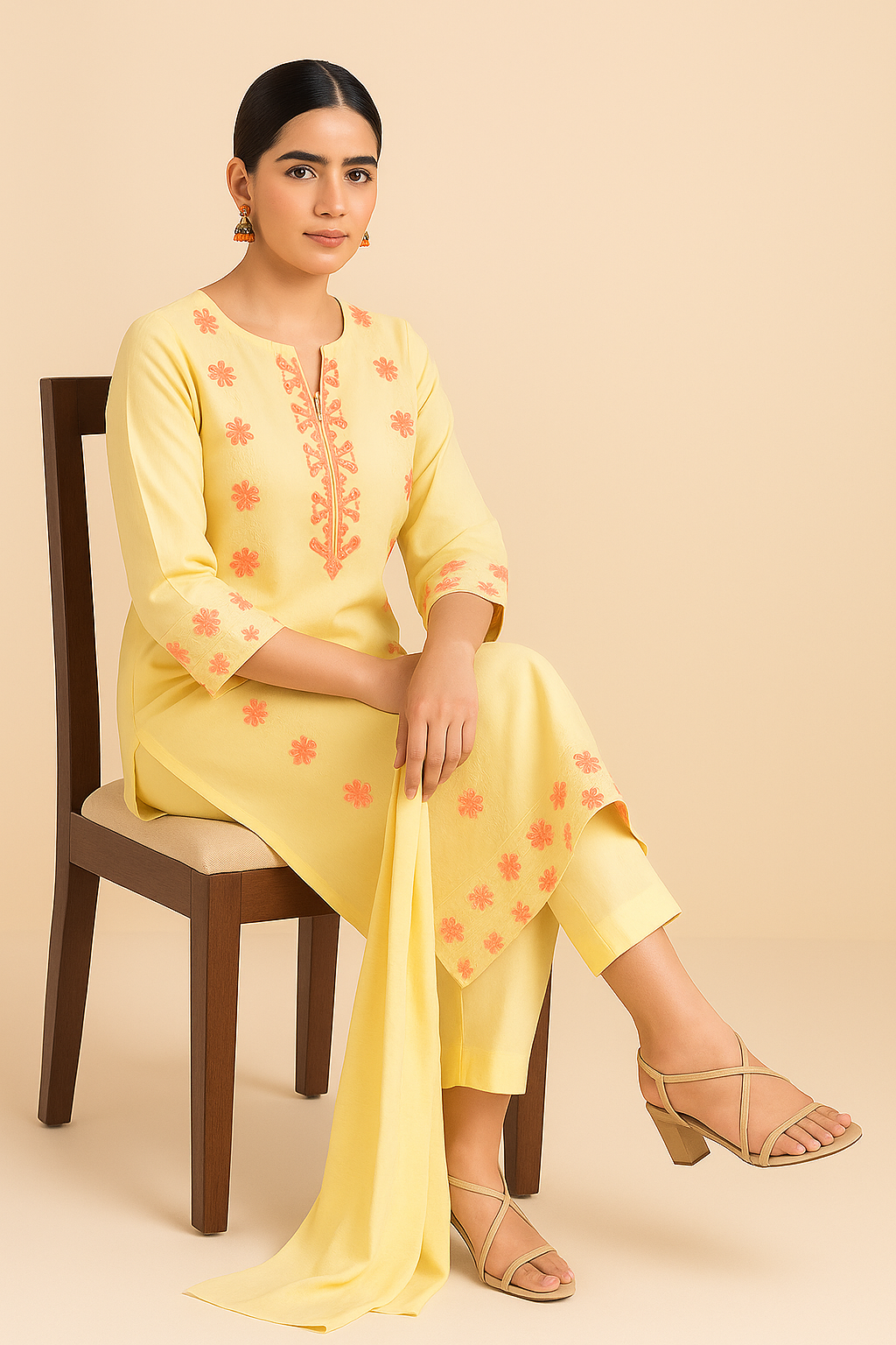 3 PIECE - EMBROIDERED LAWN SUIT