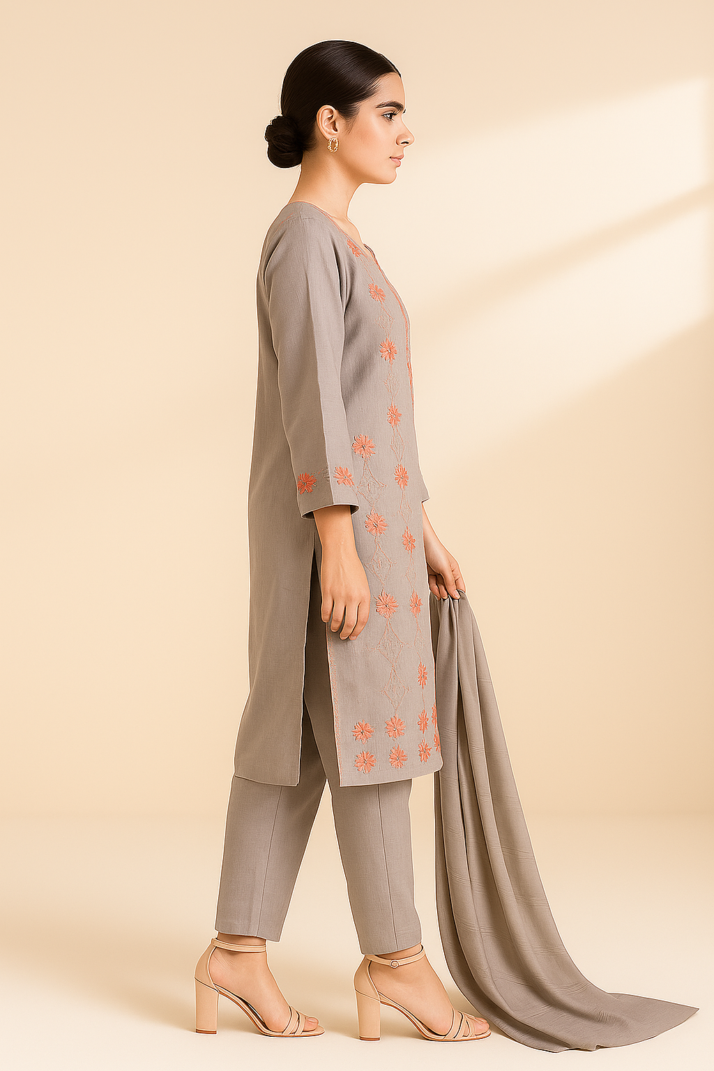 3 PIECE - EMBROIDERED LAWN SUIT
