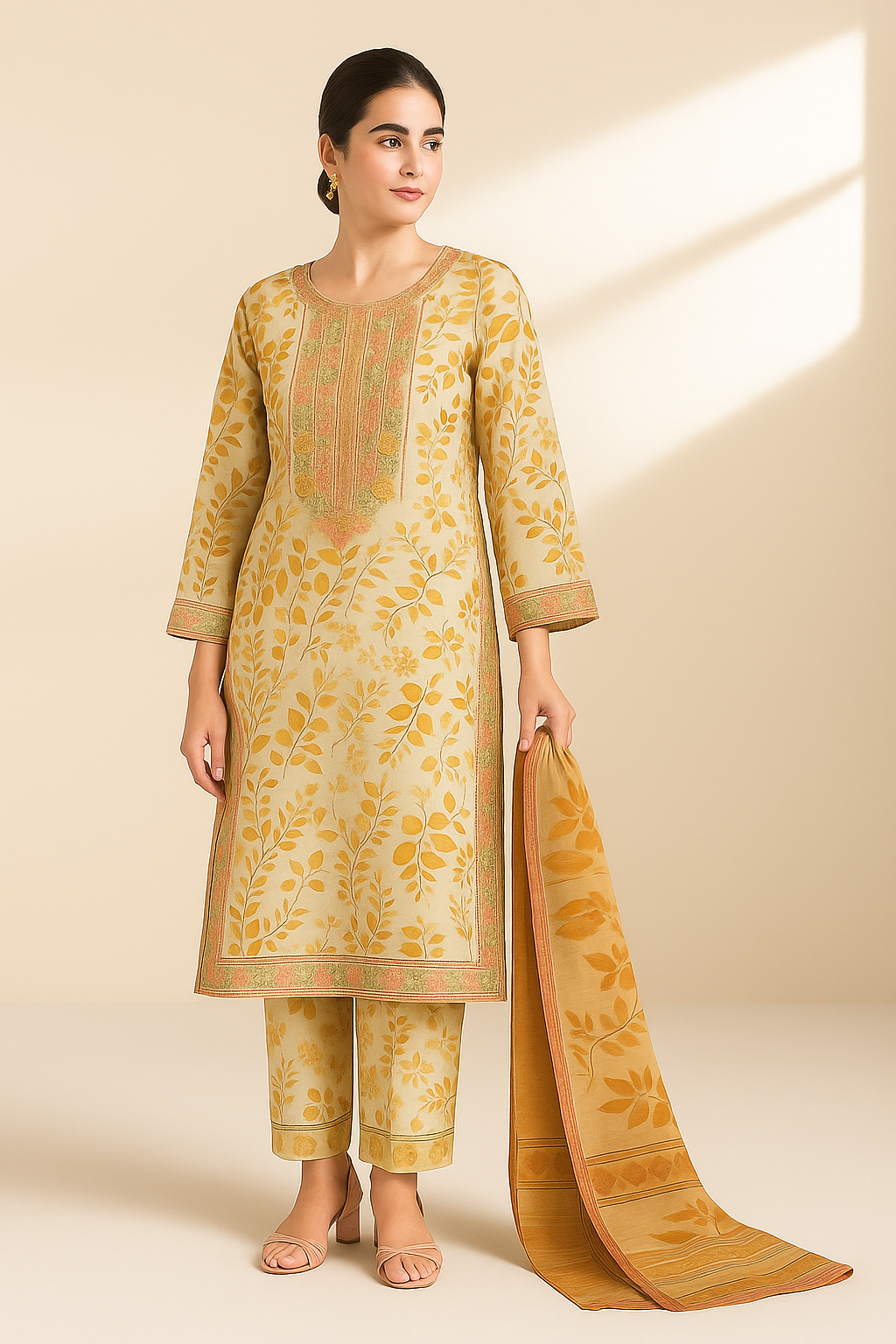 3 PIECE - EMBROIDERED LAWN SUIT