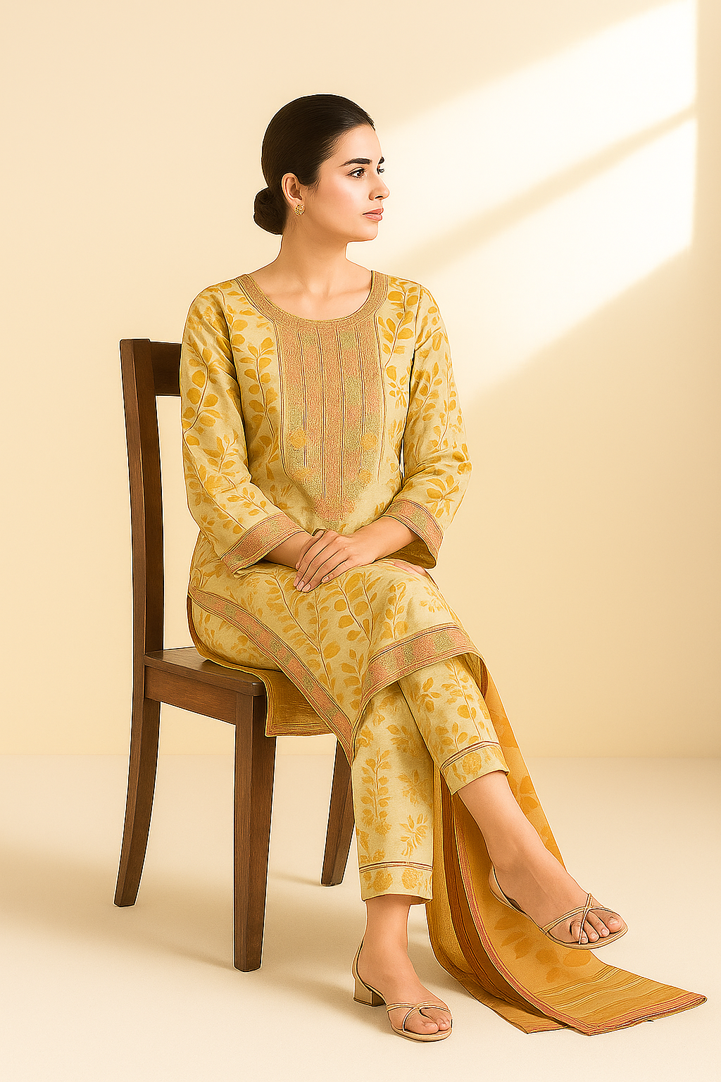 3 PIECE - EMBROIDERED LAWN SUIT