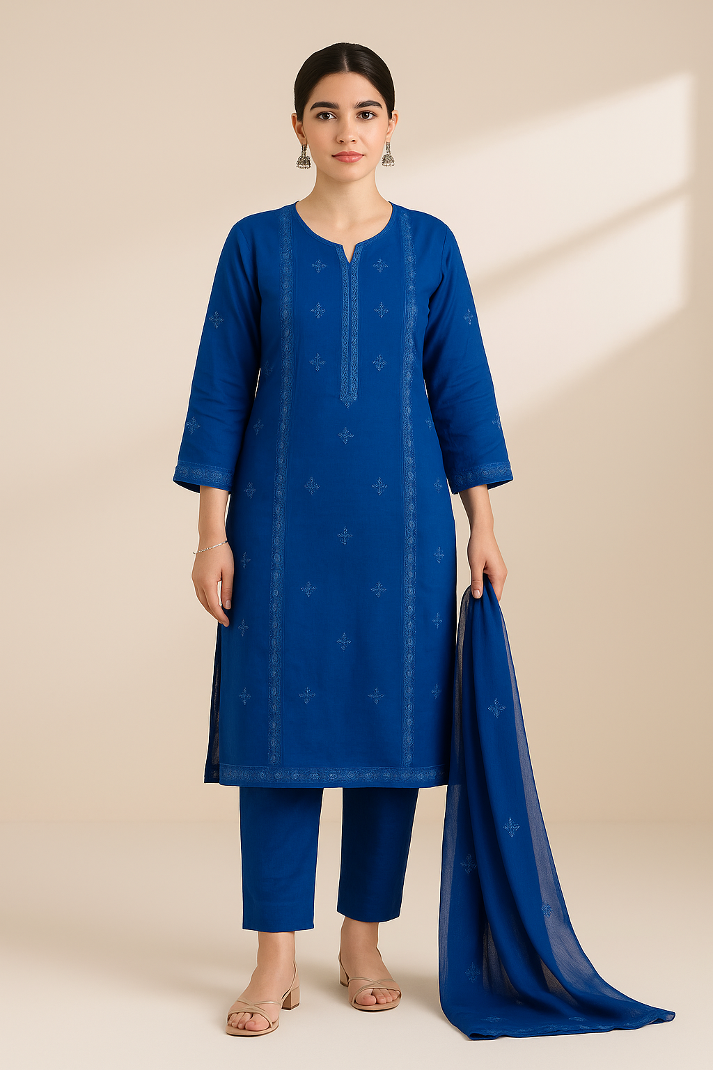 3 PIECE - EMBROIDERED LAWN SUIT