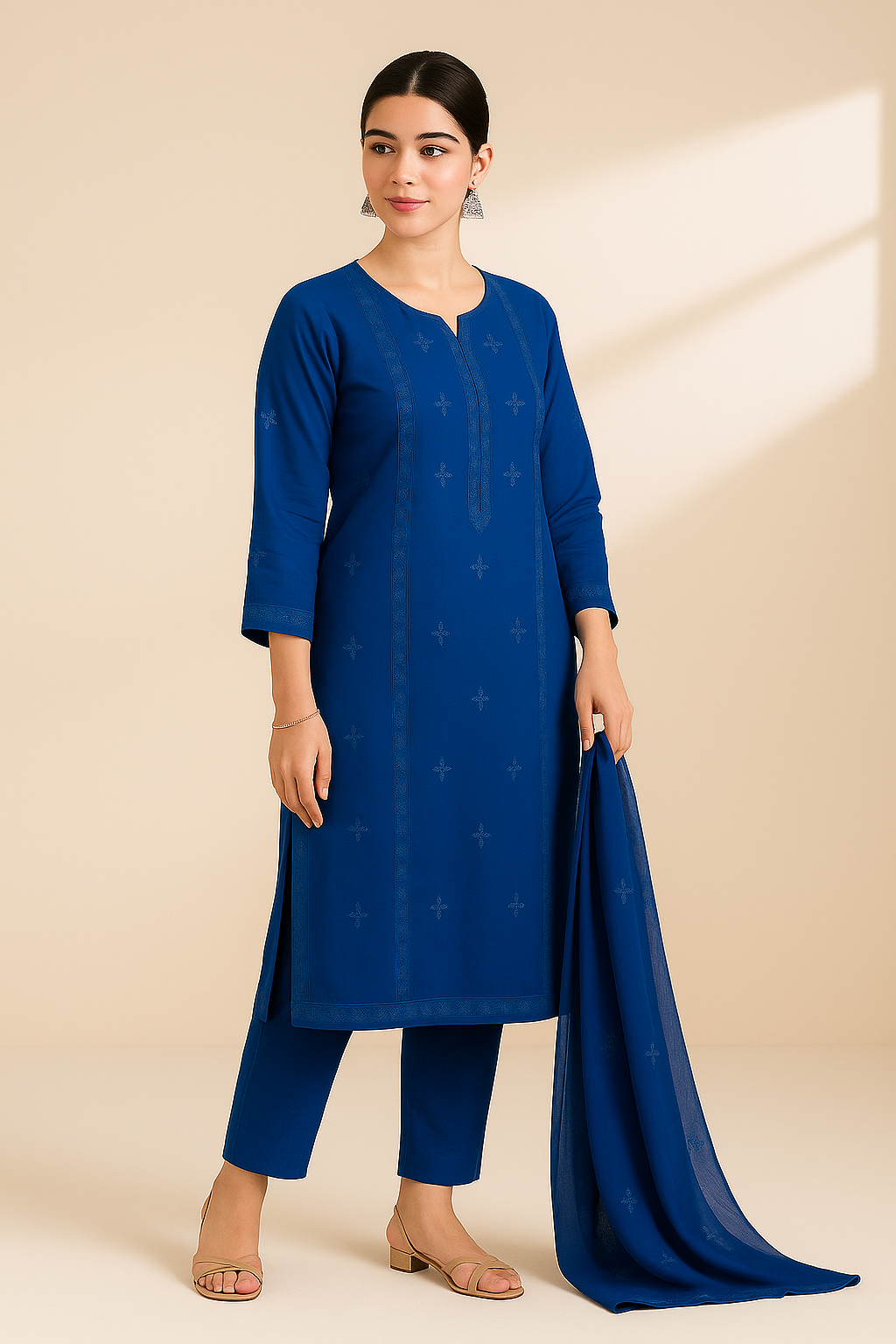 3 PIECE - EMBROIDERED LAWN SUIT