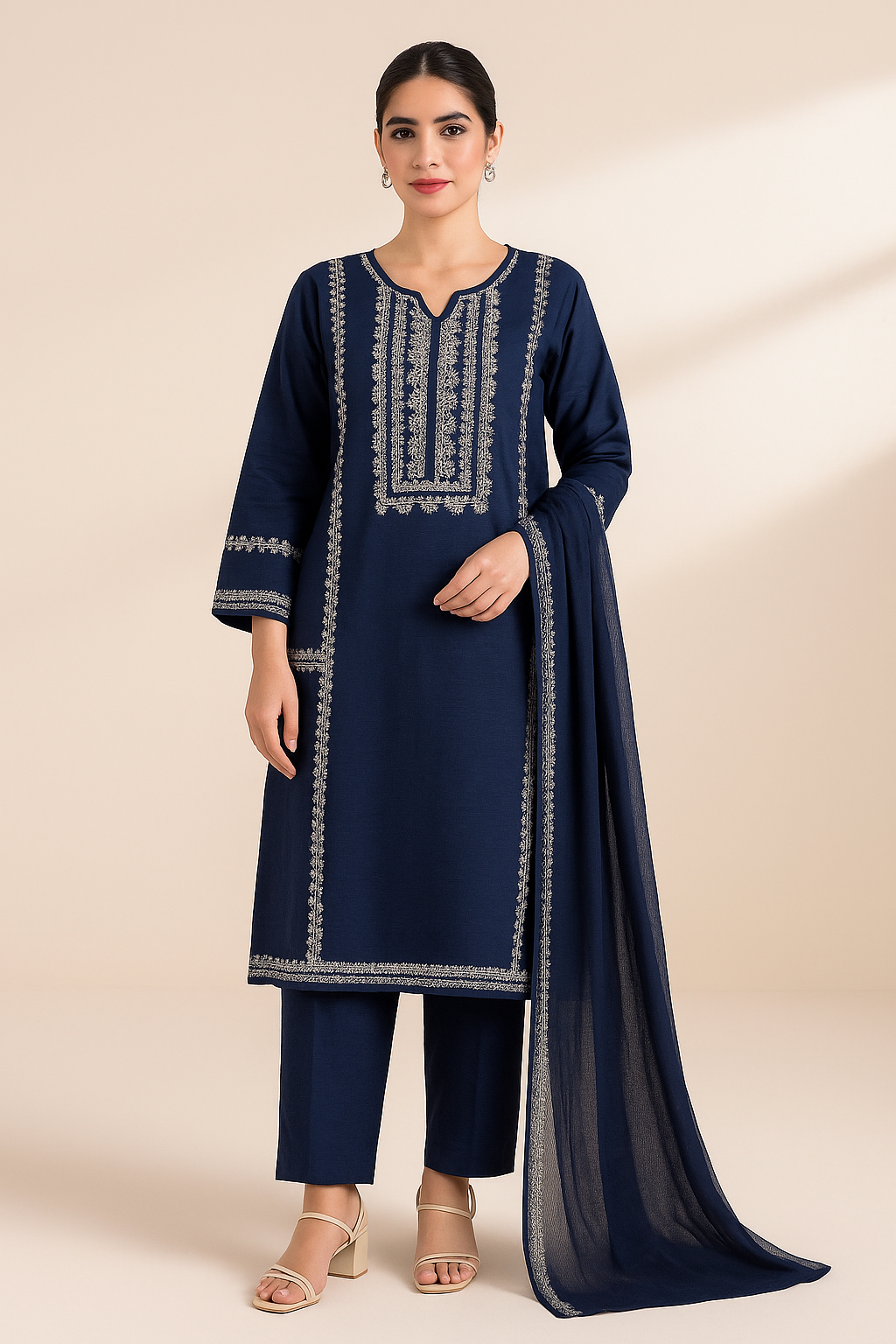 3 PIECE - EMBROIDERED LAWN SUIT