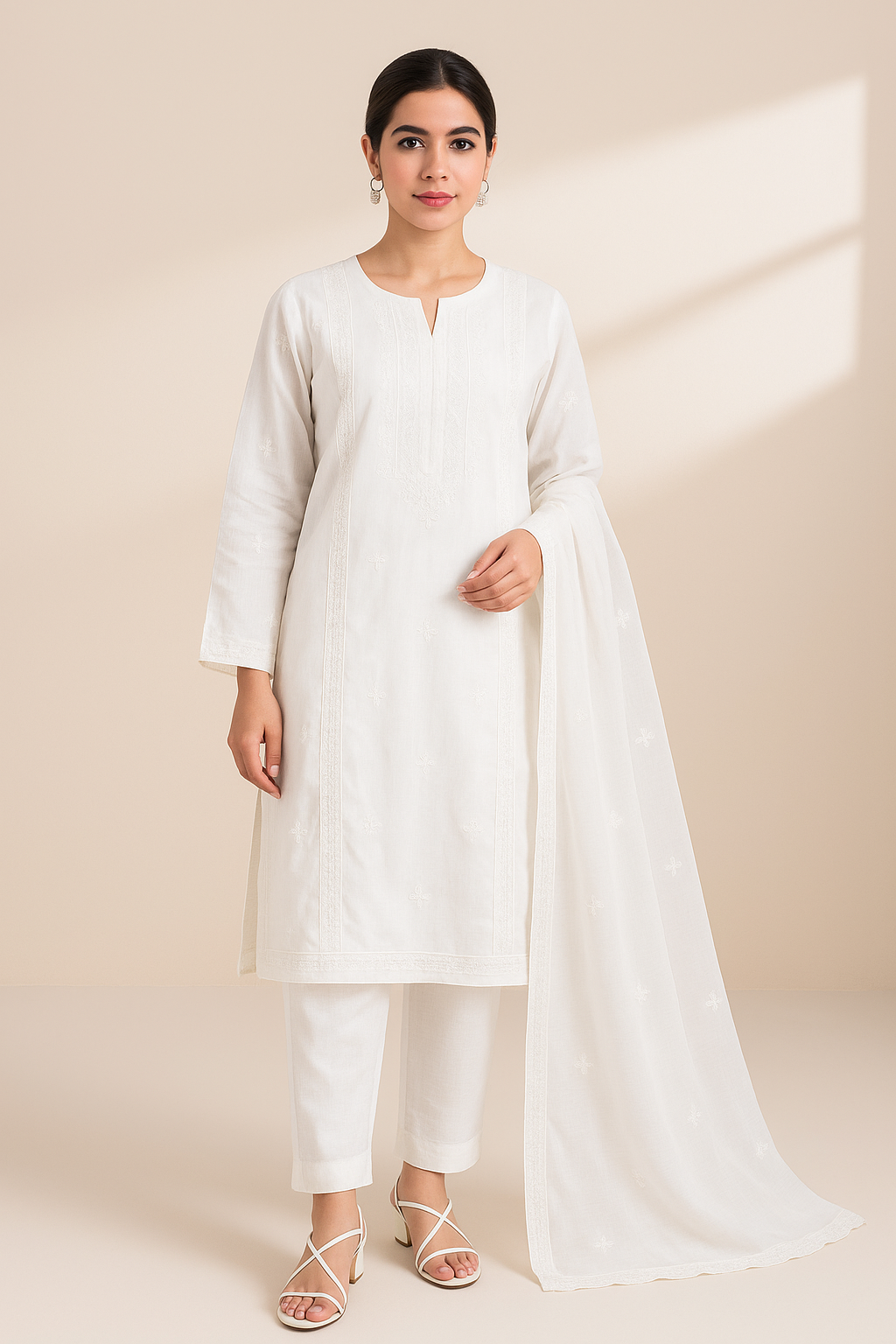 3 PIECE - EMBROIDERED LAWN SUIT