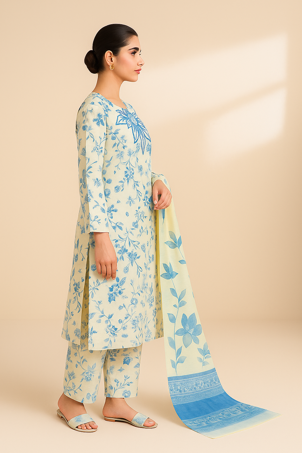 3 PIECE - EMBROIDERED LAWN SUIT