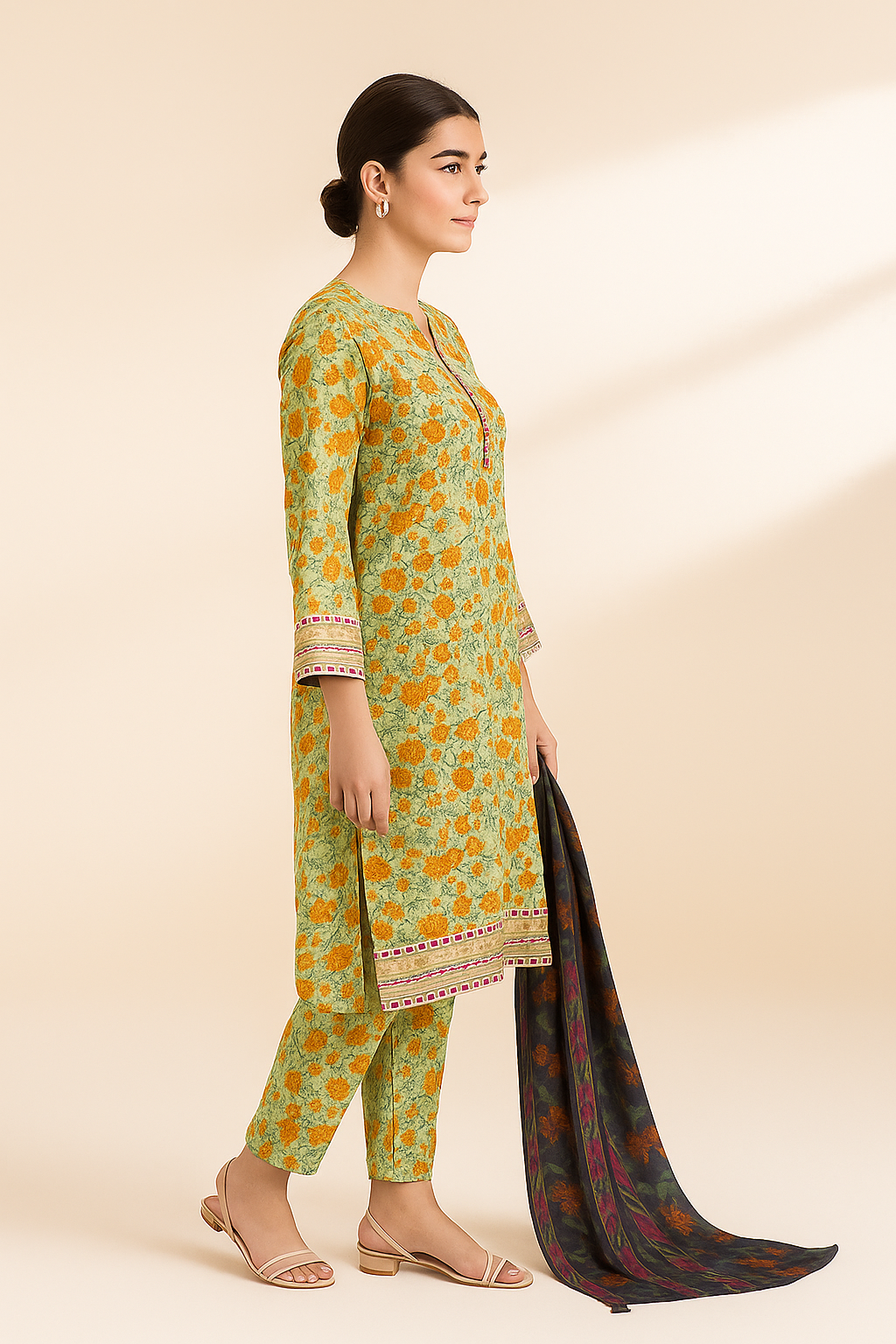 3 PIECE - EMBROIDERED LAWN SUIT