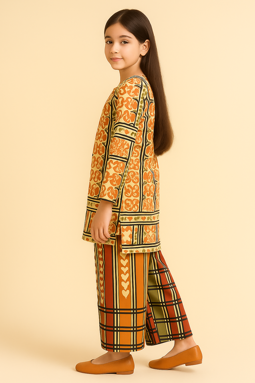 2 PIECE - PRINTED CAMBRIC SUIT