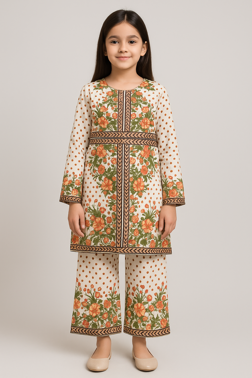 2 PIECE - PRINTED CAMBRIC SUIT