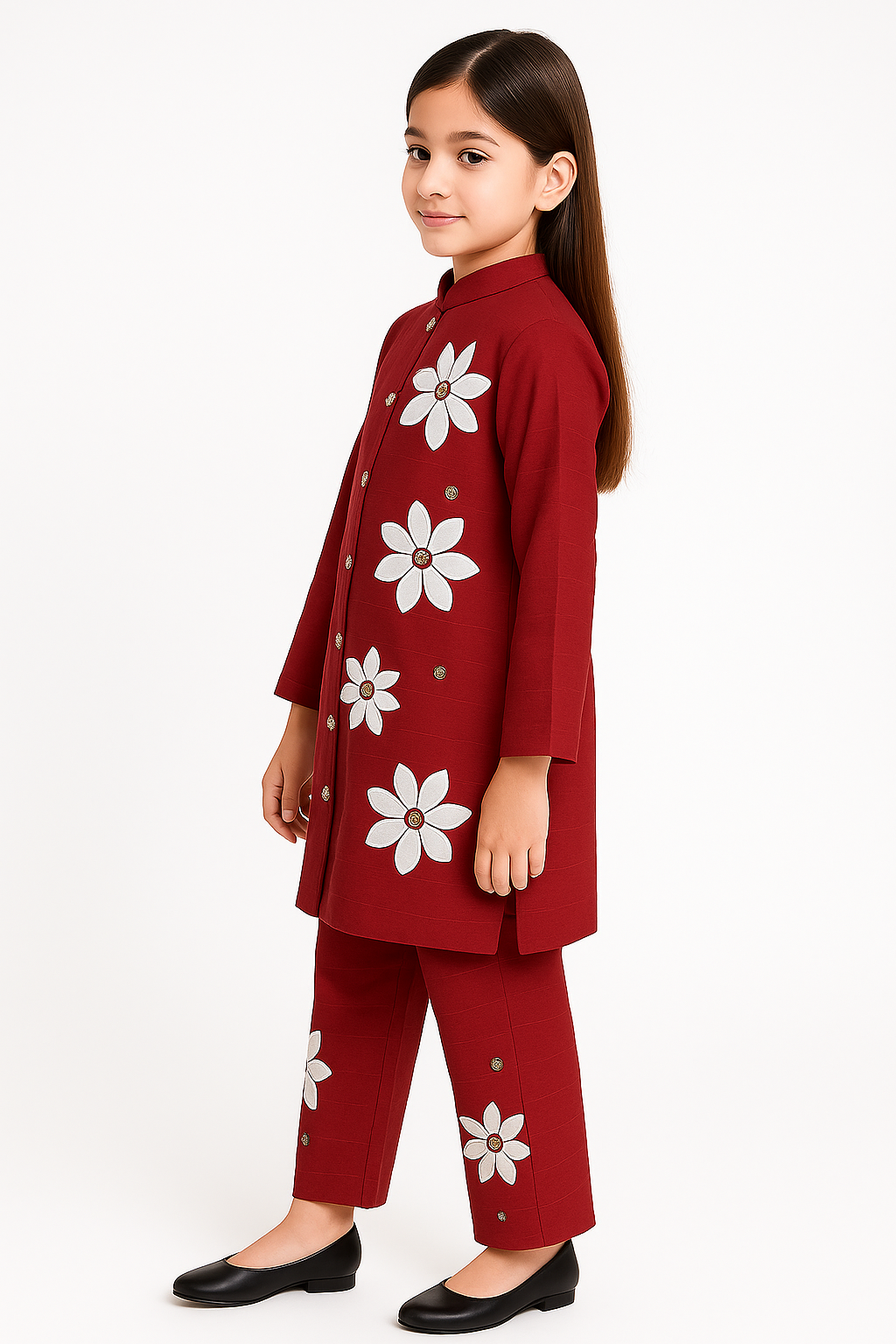 2 PIECE - EMBROIDERED COTTON SUIT
