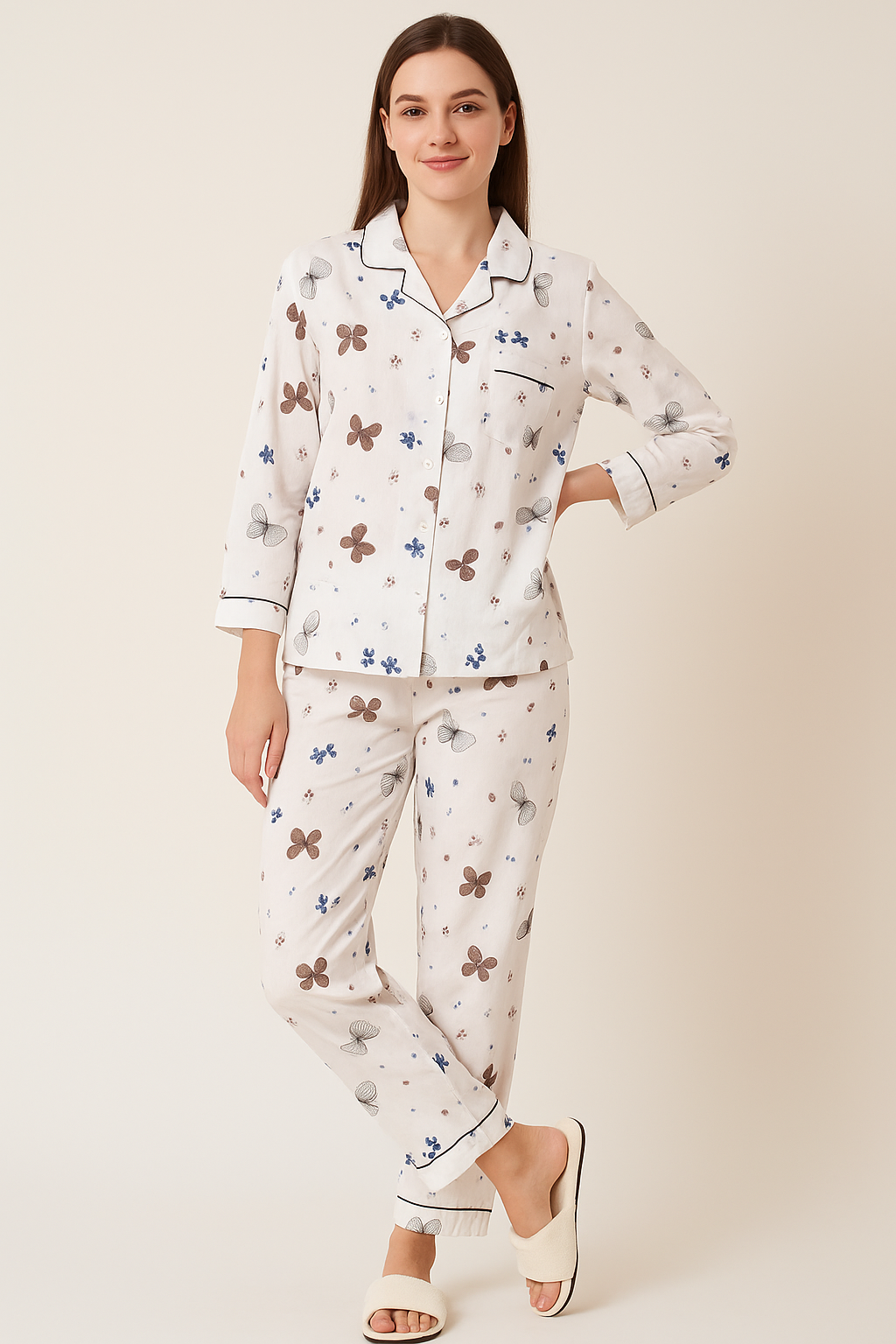 NIGHTWEA SHIRT WITH PAJAMA SET