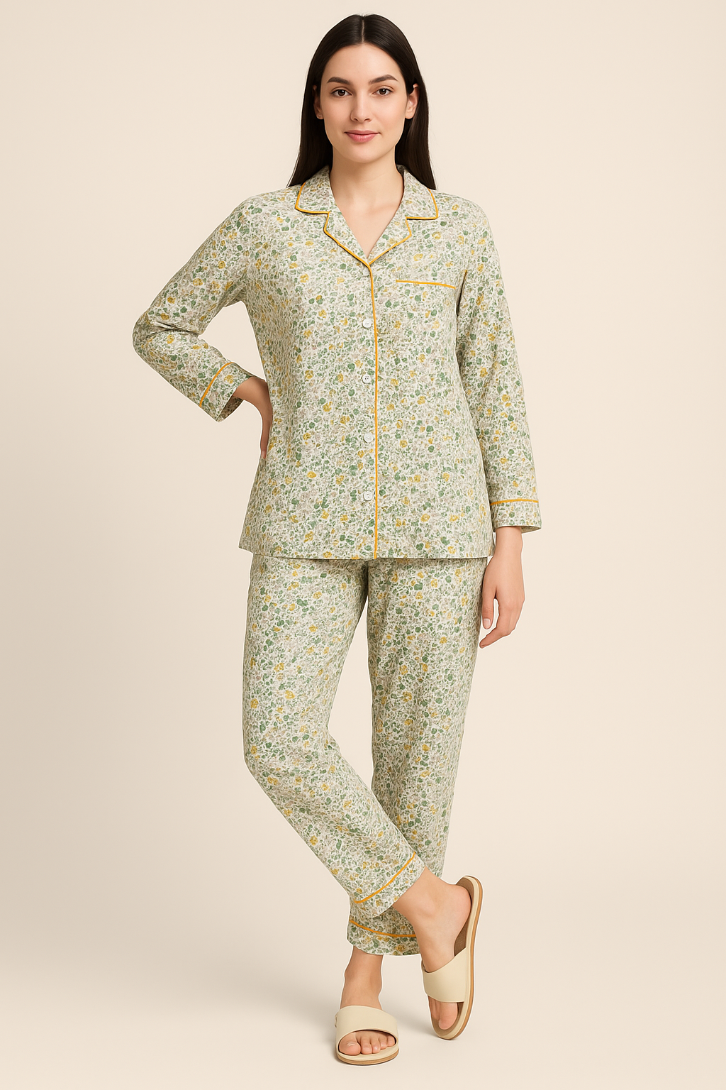 NIGHTWEA SHIRT WITH PAJAMA SET