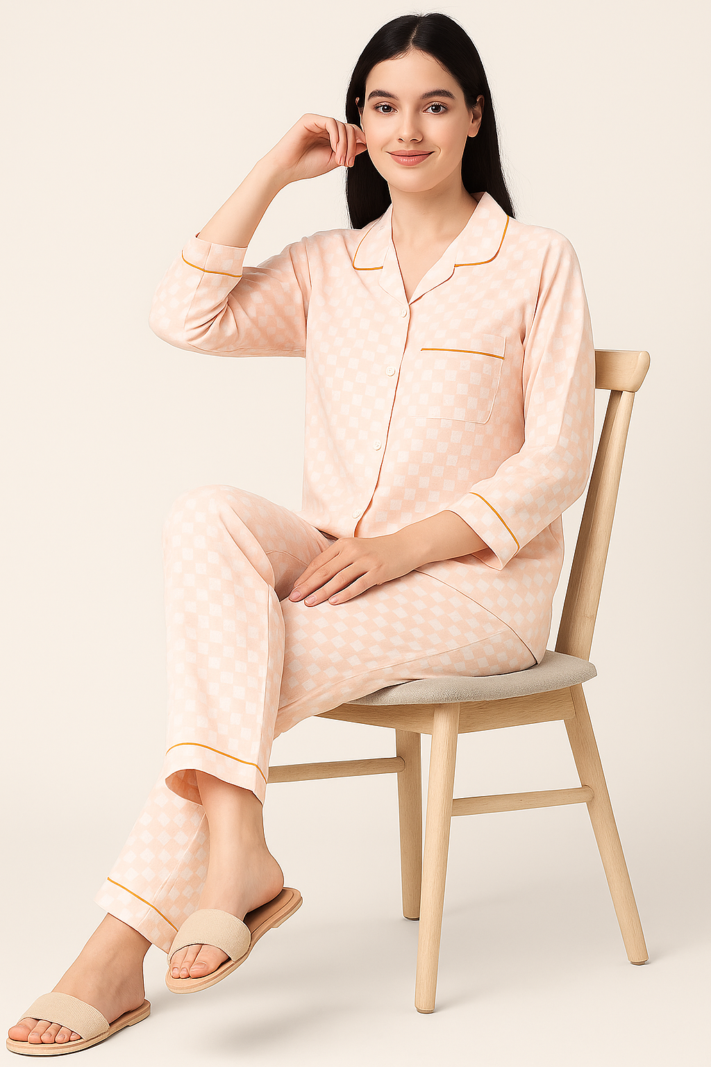 NIGHTWEA SHIRT WITH PAJAMA SET