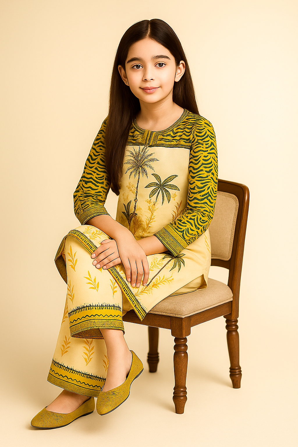 2 PIECE - PRINTED CAMBRIC SUIT