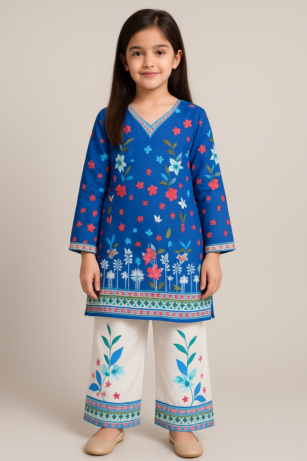 2 PIECE - PRINTED CAMBRIC SUIT