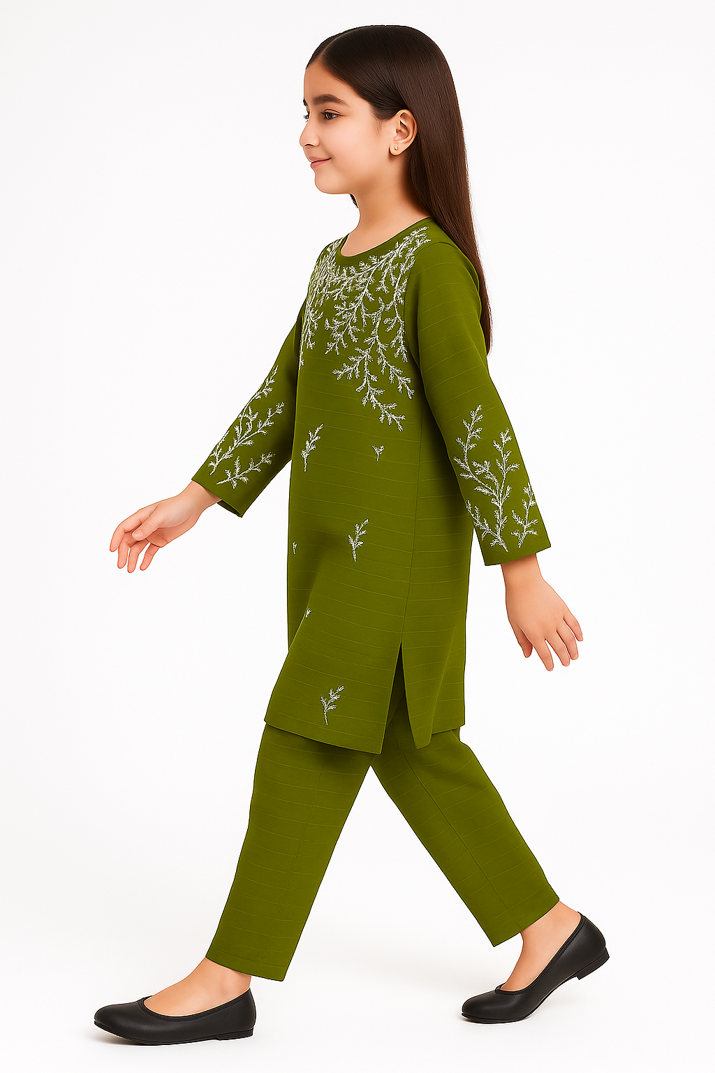 2 PIECE - EMBROIDERED COTTON SUIT