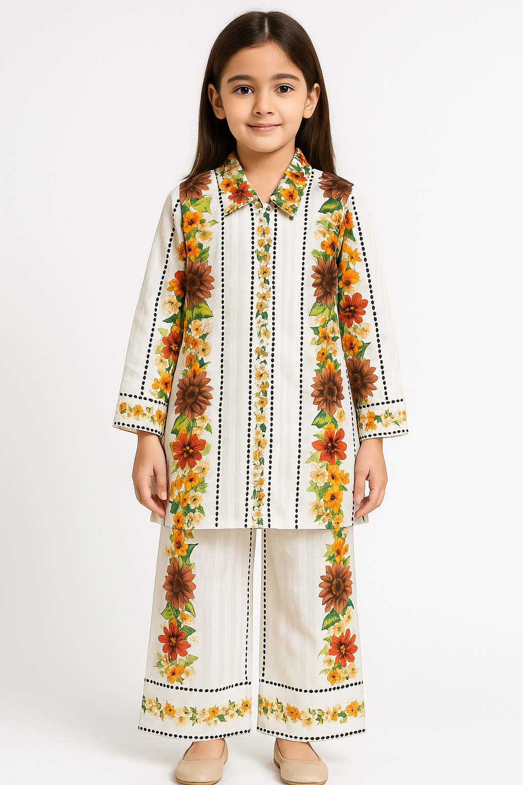 2 PIECE - PRINTED CAMBRIC SUIT