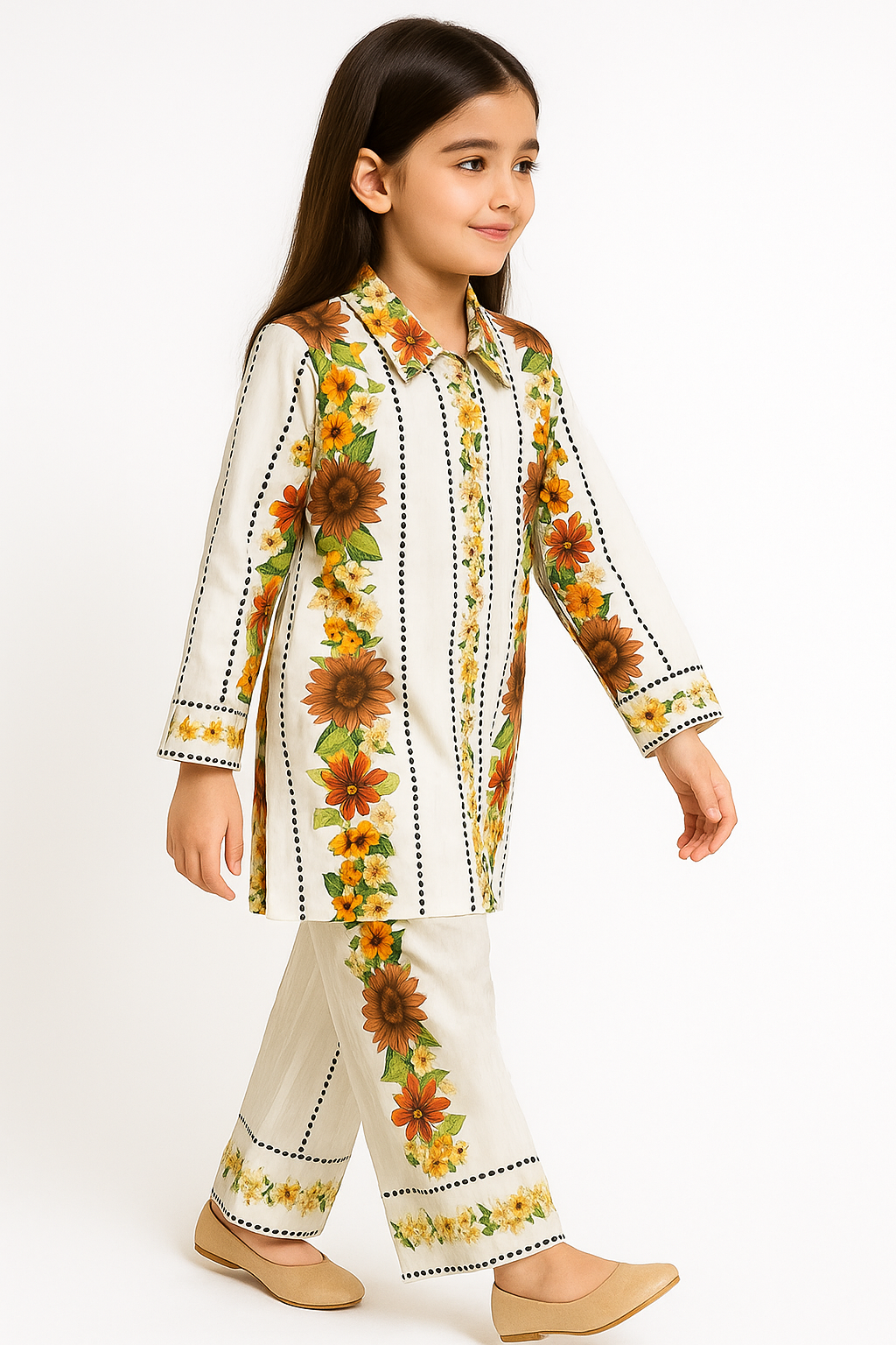 2 PIECE - PRINTED CAMBRIC SUIT