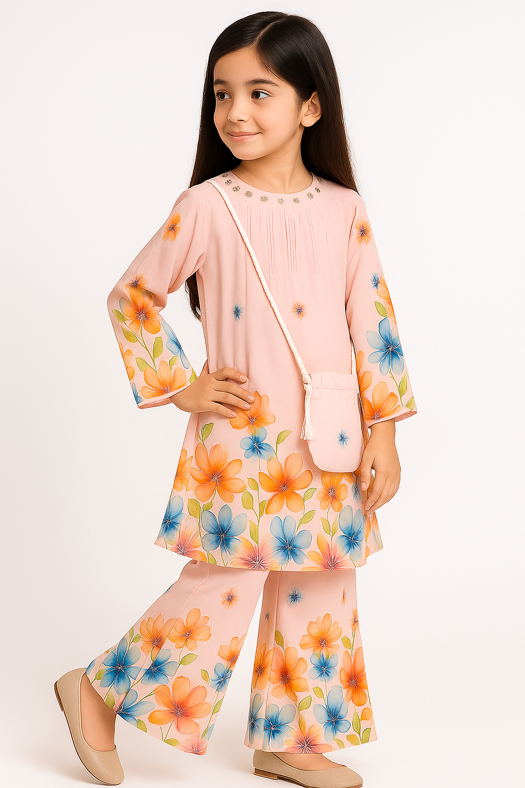 2 PIECE - PRINTED CHIFFON SUIT