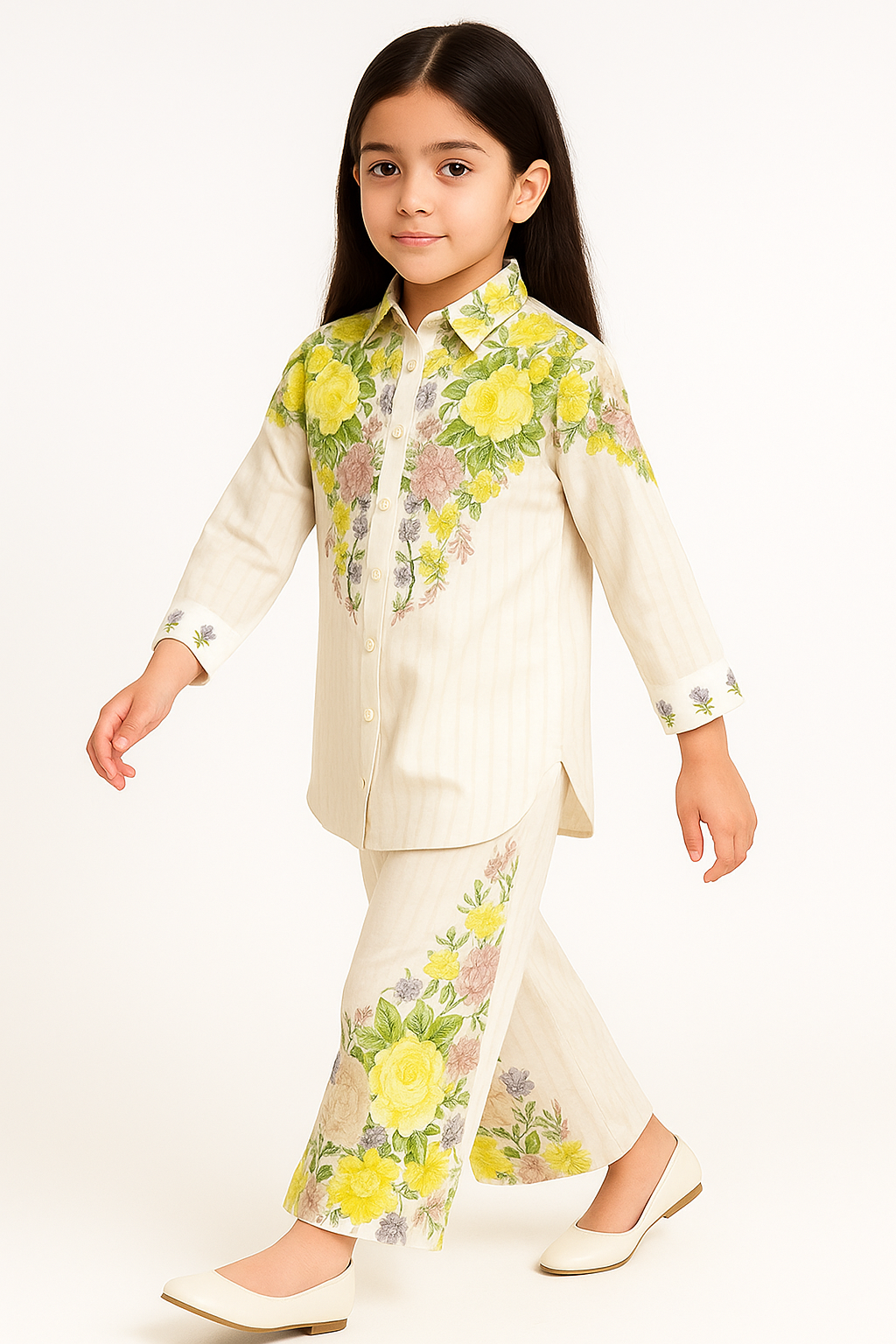 2 PIECE - PRINTED CAMBRIC SUIT