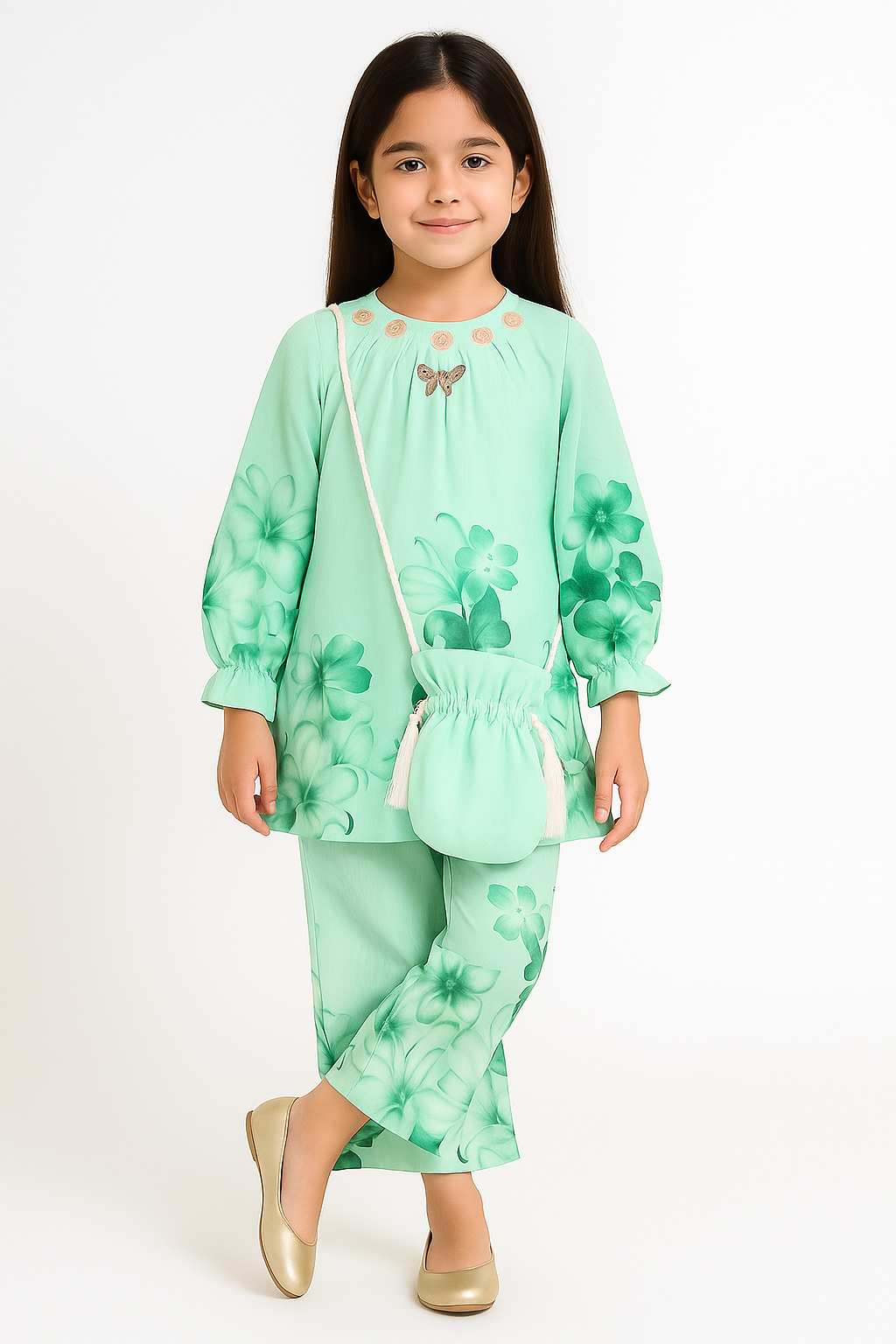 2 PIECE - PRINTED CHIFFON SUIT