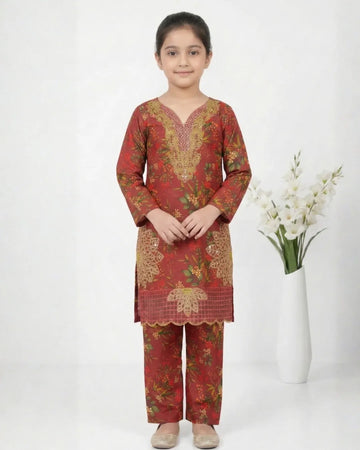 2 PIECE - EMBROIDERED LAWN SUIT