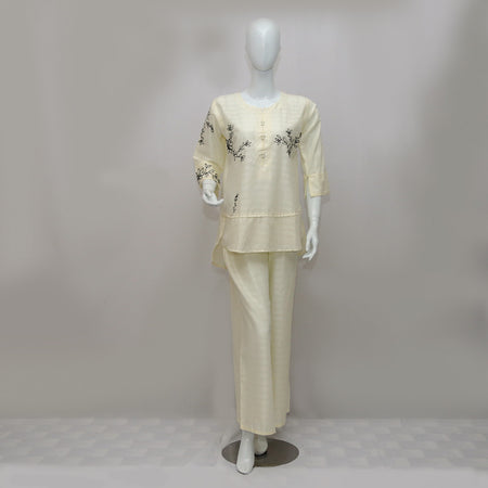 2 Piece Embroidered Cotton Suits