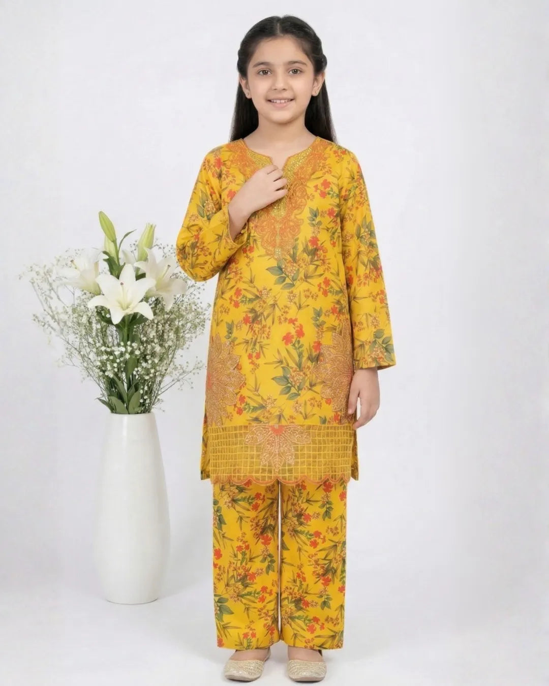 2 PIECE - EMBROIDERED LAWN SUIT