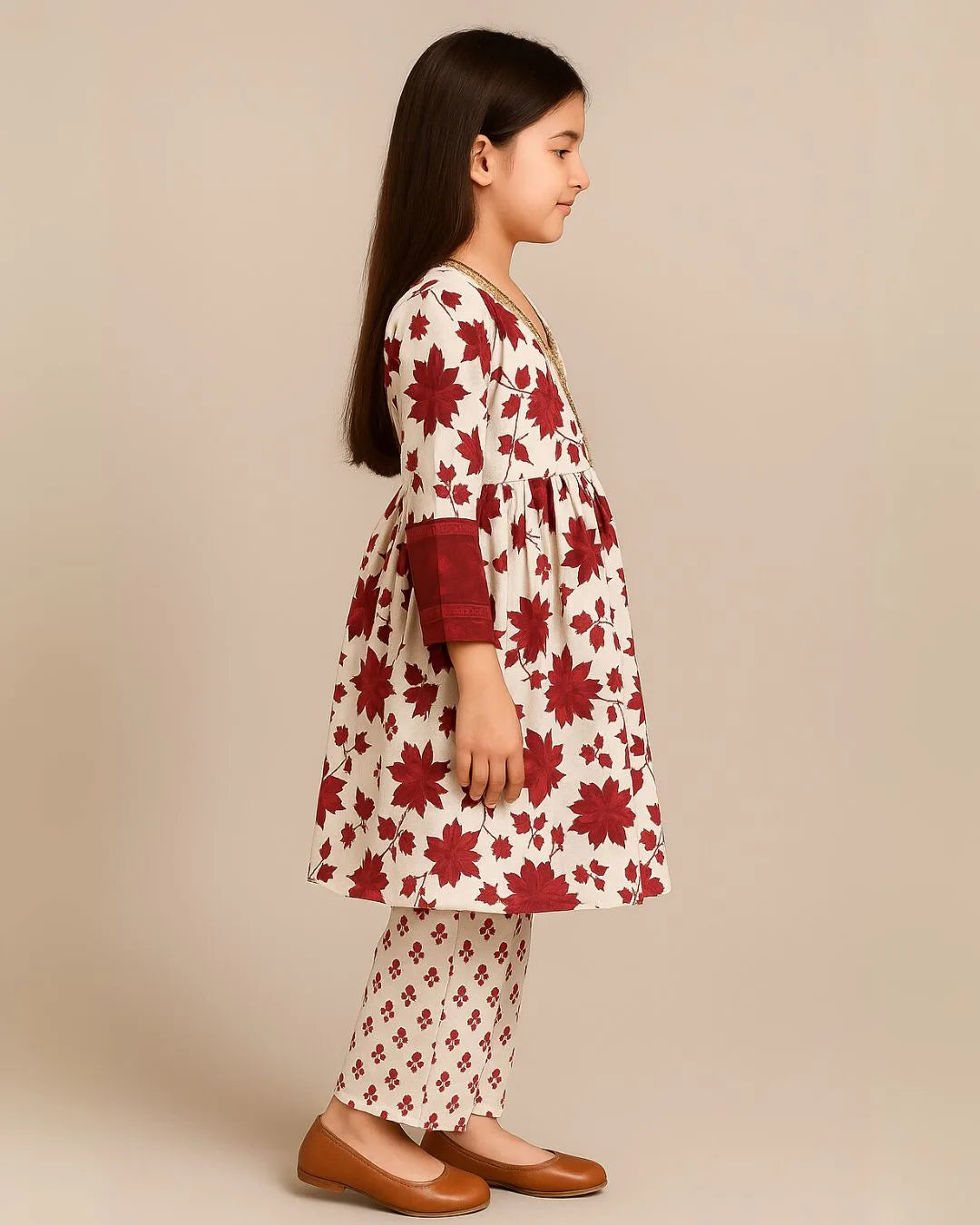 2 PIECE - PRINTED CAMBRIC SUIT