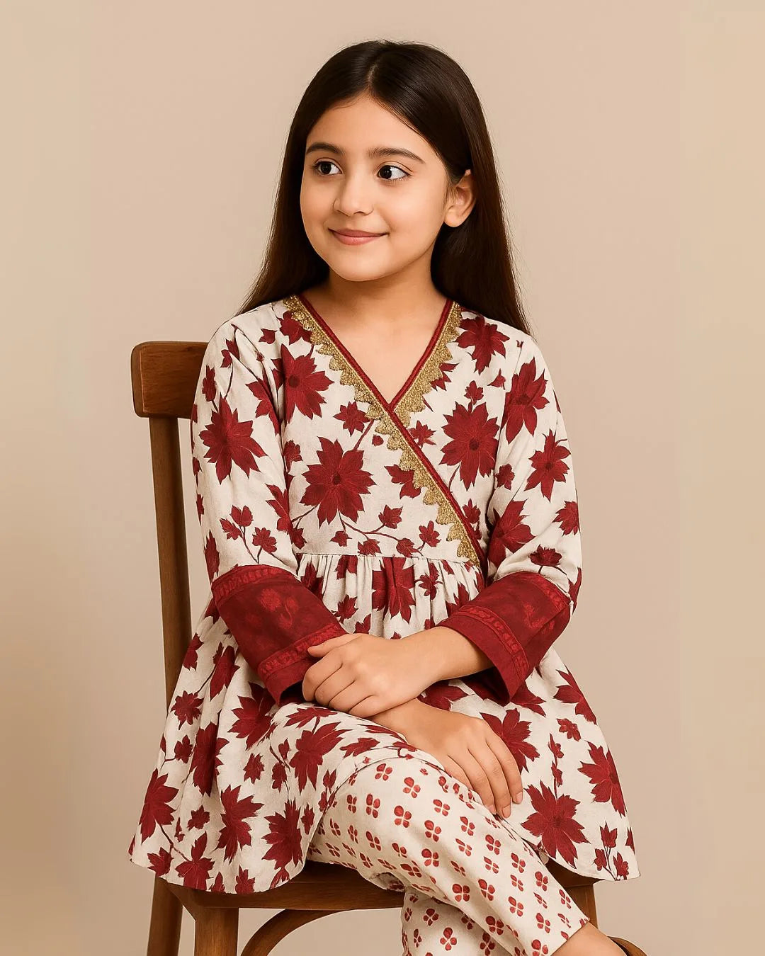 2 PIECE - PRINTED CAMBRIC SUIT