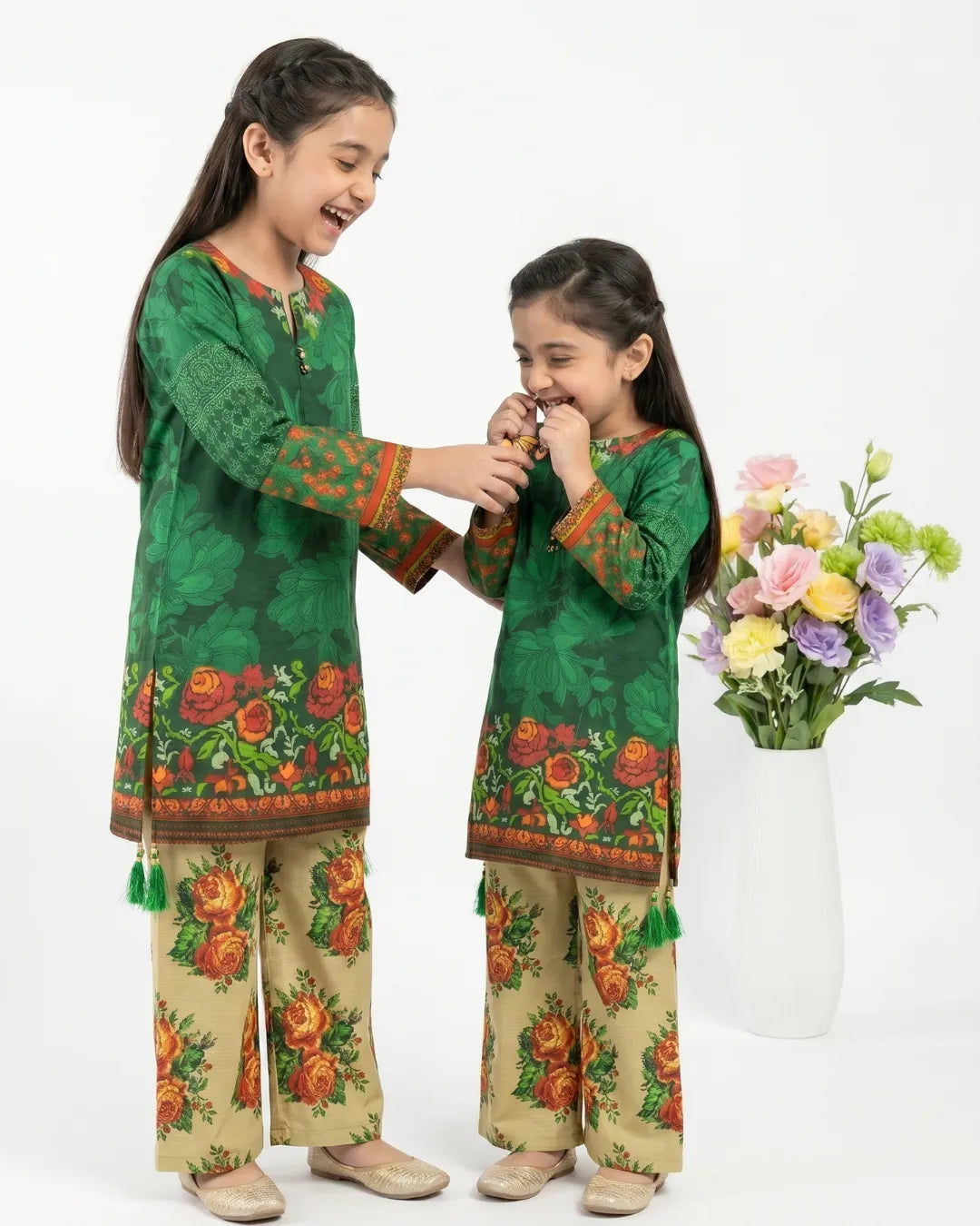 2 PIECE - PRINTED CAMBRIC SUIT