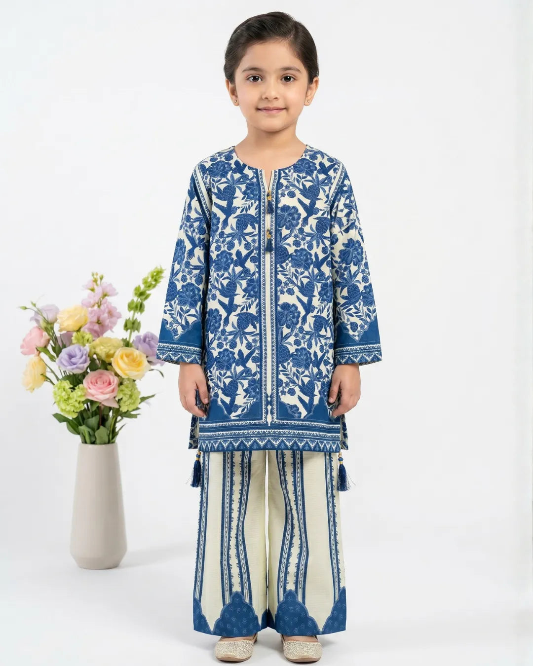 2 PIECE - PRINTED CAMBRIC SUIT