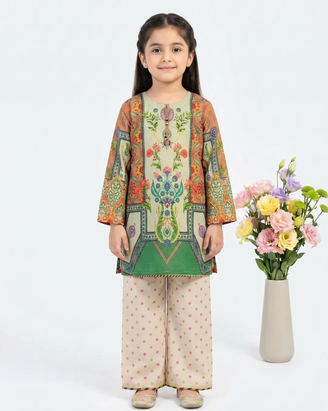 2 PIECE - PRINTED CAMBRIC SUIT