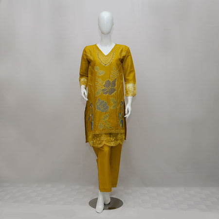 2 Piece Embroidered Cotton Suits