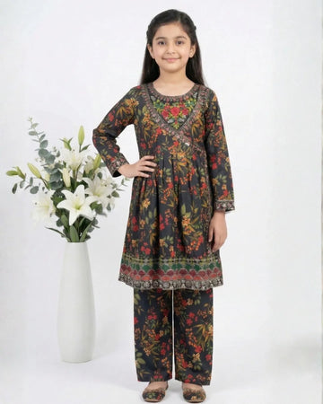 2 PIECE - EMBROIDERED LAWN MAXI SUIT