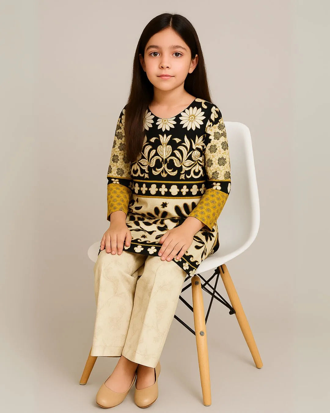 2 PIECE - PRINTED CAMBRIC SUIT