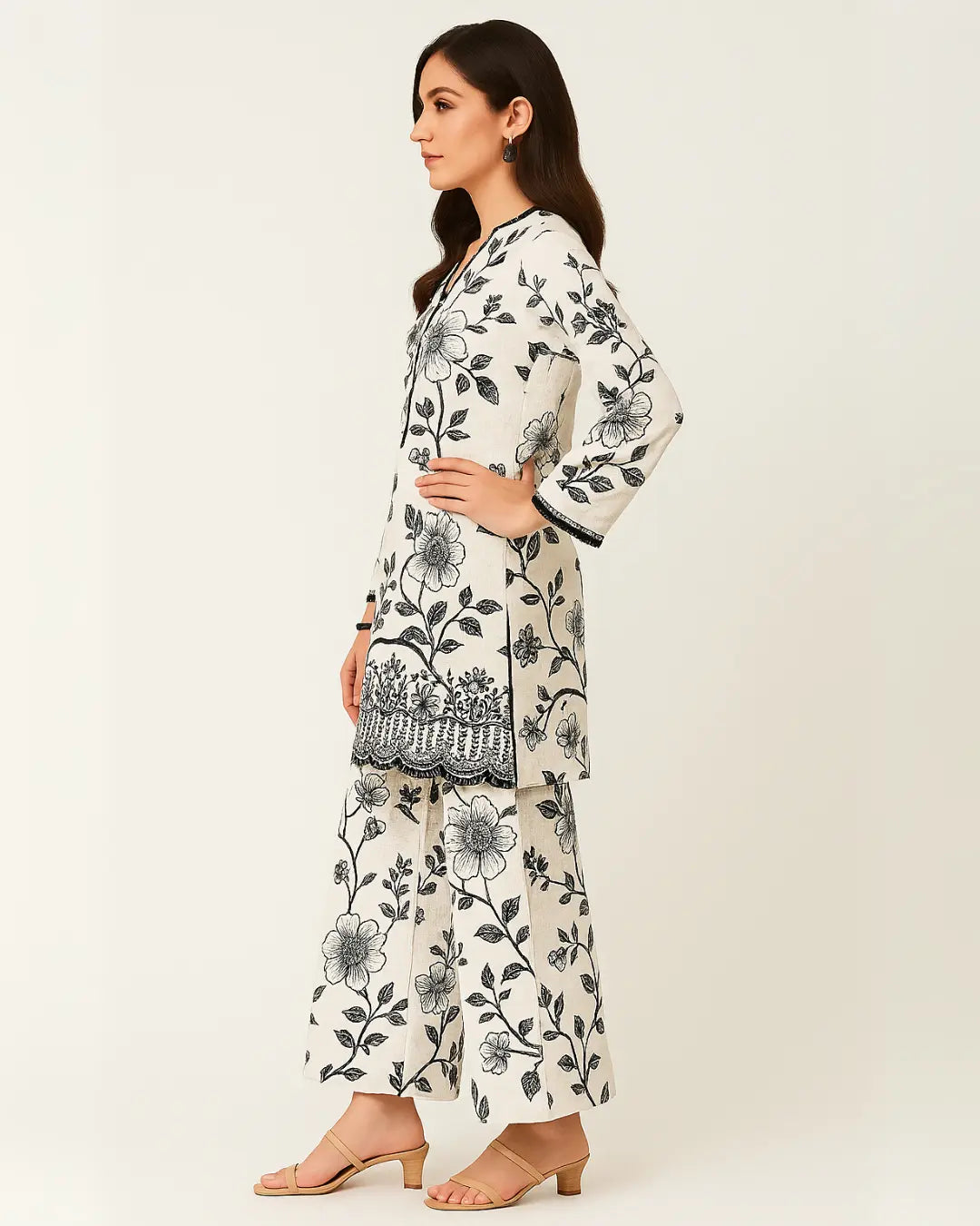 2 PIECE - CHIKANKARI LAWN SUIT