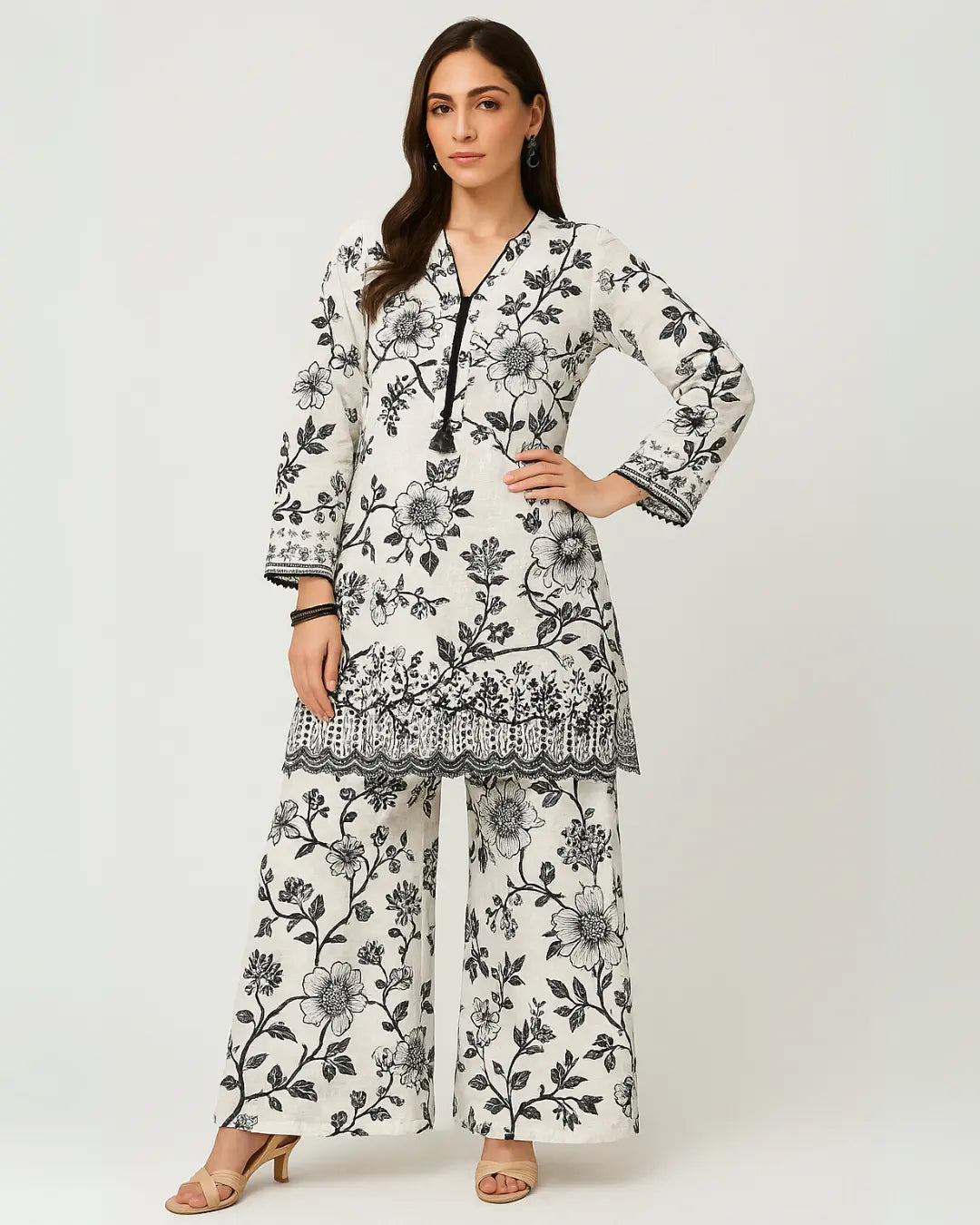 2 PIECE - CHIKANKARI LAWN SUIT