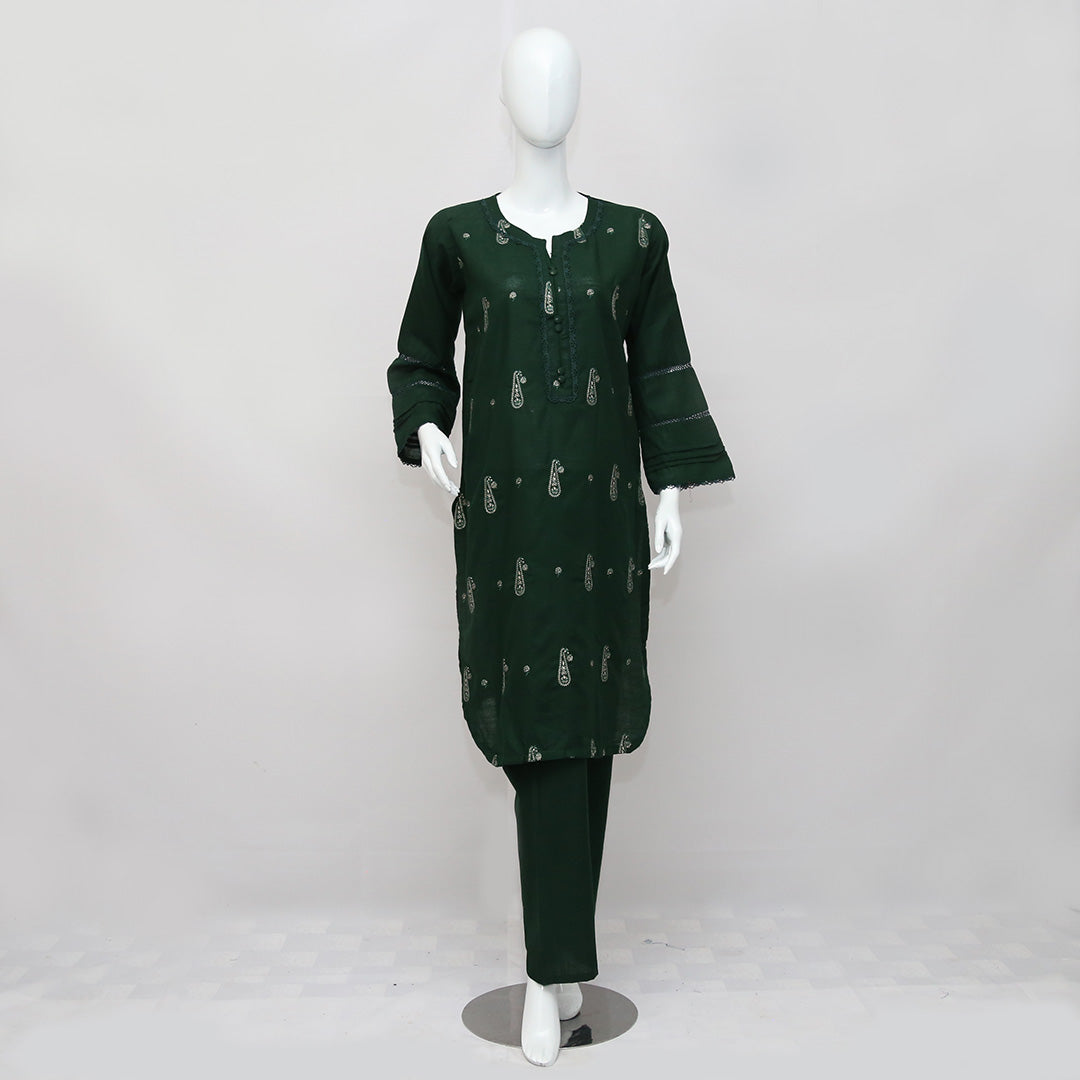 2 PIECE EMBROIDERED KHADDAR SUIT