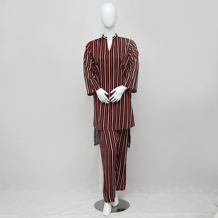 2 PIECE PRINTED LINEN SUIT