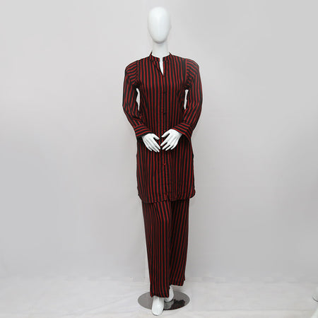 2 PIECE PRINTED LINEN SUIT